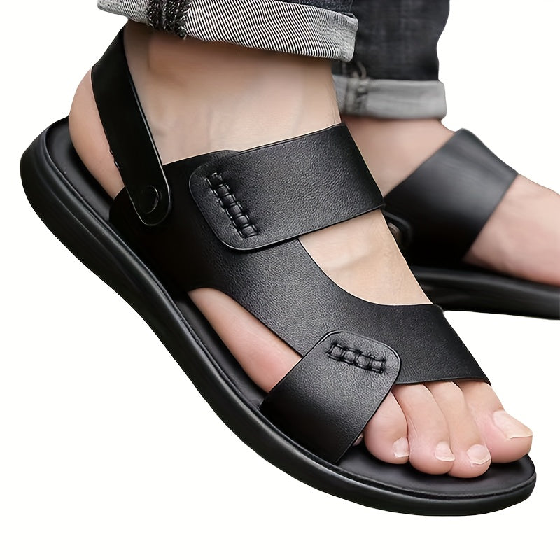 Orthopedische zwarte designer herensandalen - Felix