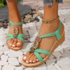 Orthopedische Zwarte Sandalen met Decor - Helena