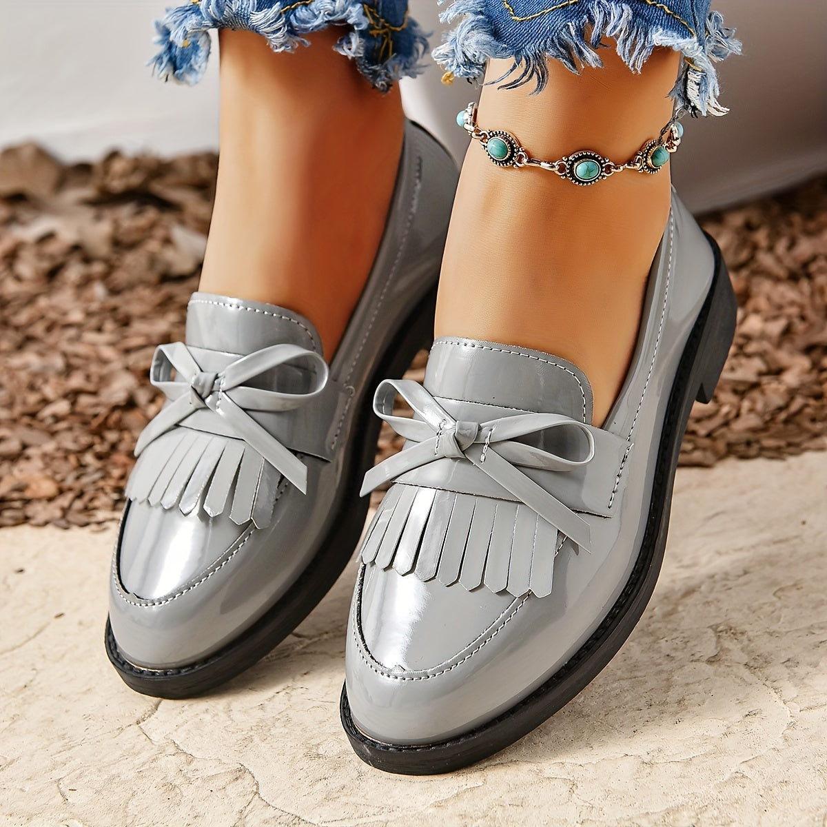 Orthopedische Zwarte Lak Loafers - Anna