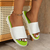 Orthopedische Groen-Witte Slippers - Sofie