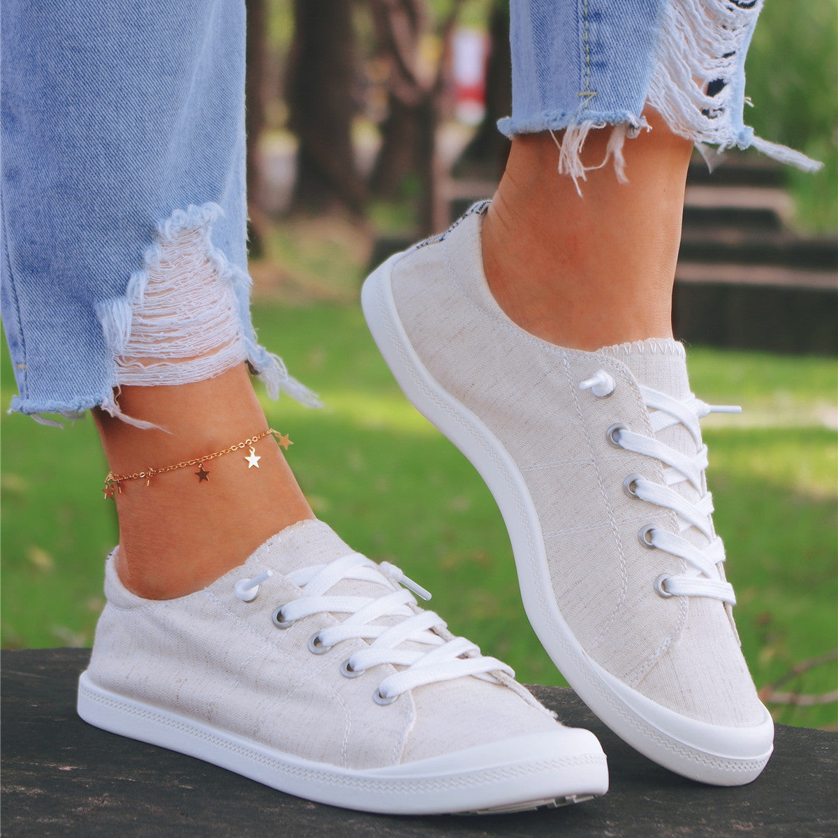 Orthopedische Beige Sneakers - Emma