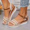 Orthopedische Beige Sandalen met Versiering - Lena