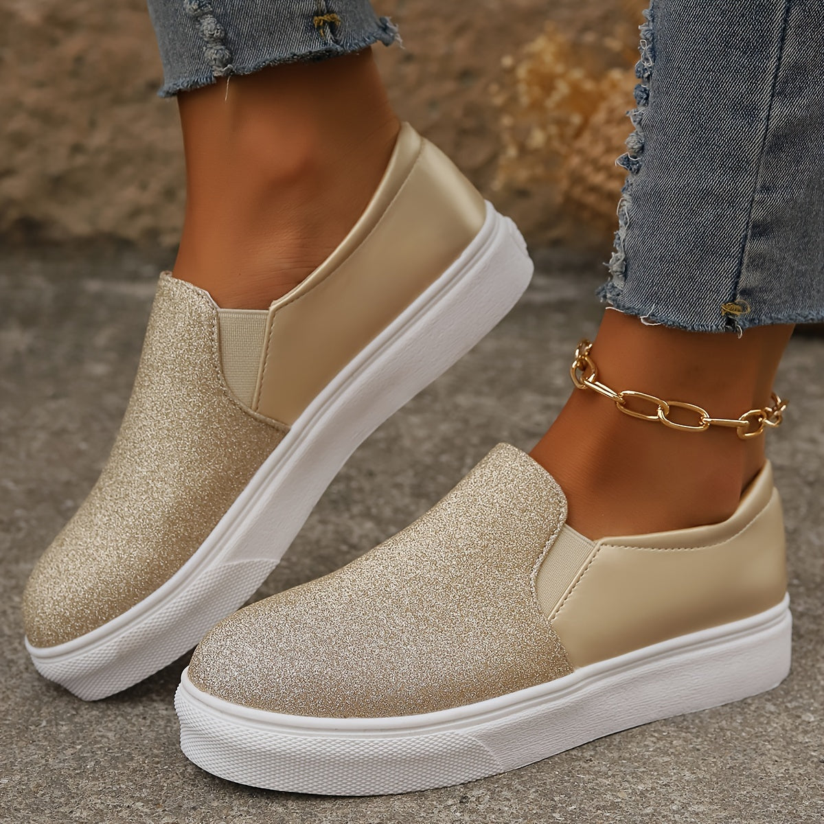 Orthopedische Gouden Loafers - Maria