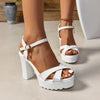 Orthopedische Witte Platform Sandalen - Laura