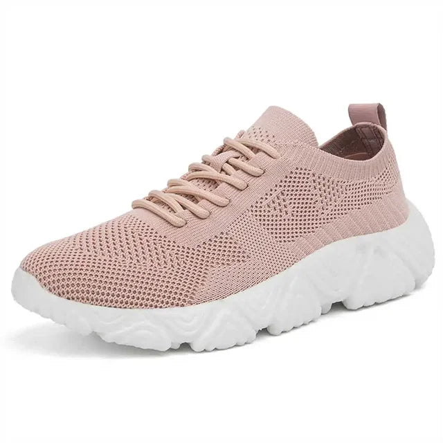 Orthopedische Ademende Witte Sneakers - Emma