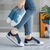 Mia - Orthopedische Marineblauwe Sneakers met Kant