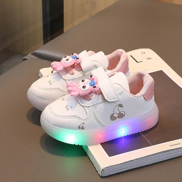 Zoey - Orthopedische Witte LED Kinder Sneakers