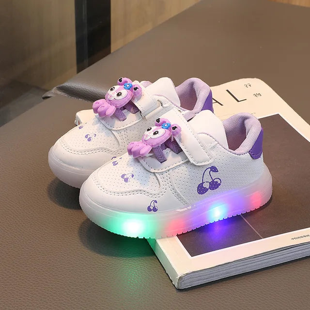 Zoey - Orthopedische Witte LED Kinder Sneakers