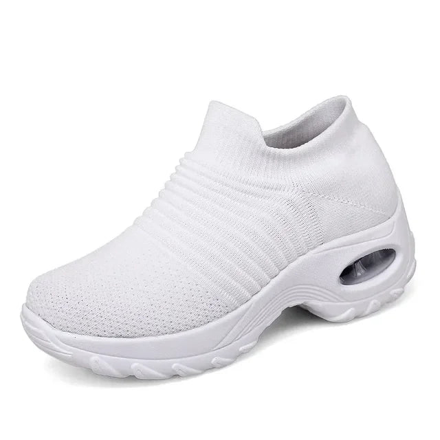 Orthopedische Lichtgewicht Witte Sneakers - Emily