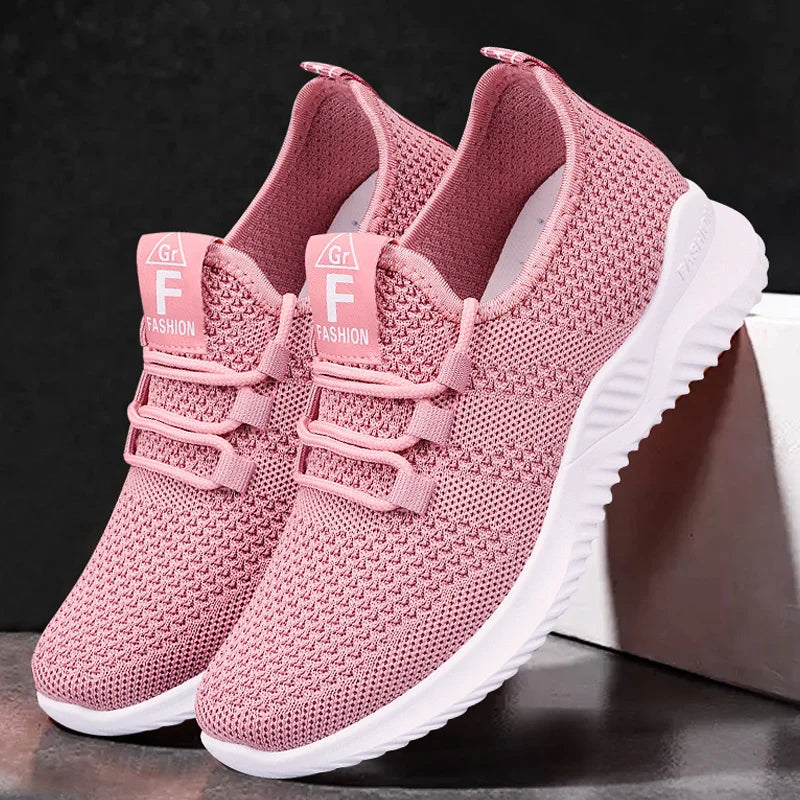 Orthopedische Ademende Roze Sneakers - Emma