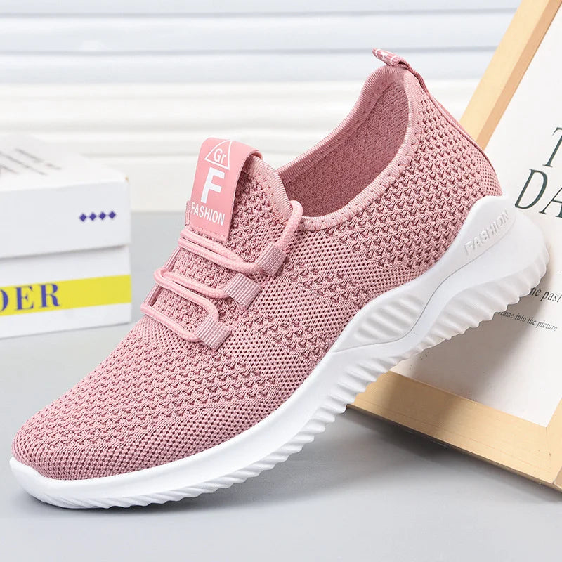 Orthopedische Ademende Roze Sneakers - Emma