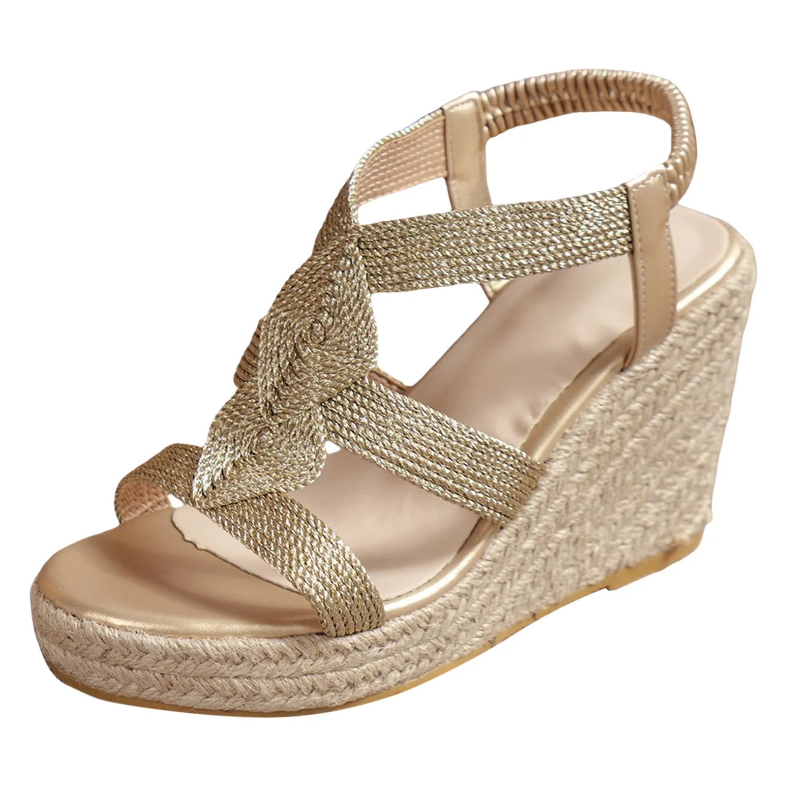 Sofia - Orthopedische Gouden Wedge Sandalen