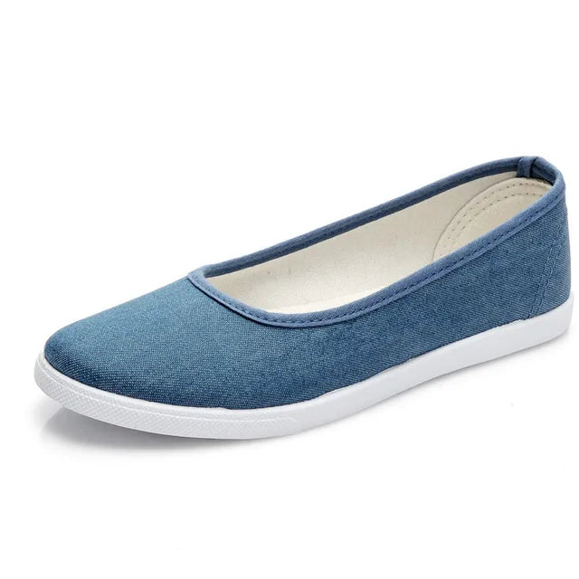 Nina - Orthopedische Denim Zwarte Flats