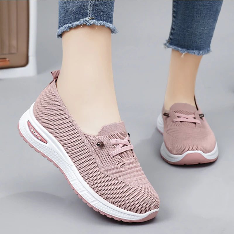 Orthopedic Lichtgewicht Zwarte Sneakers - Laura