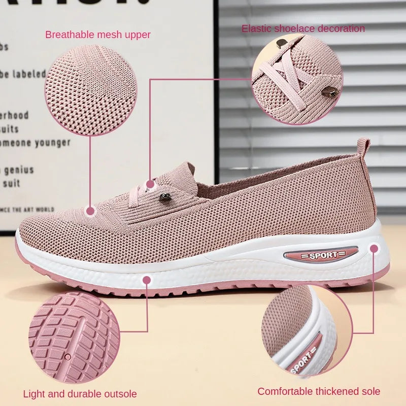 Orthopedic Lichtgewicht Zwarte Sneakers - Laura