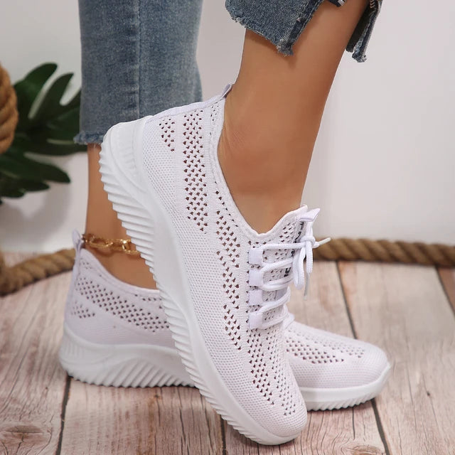 Orthopedic Lichte Witte Sneakers - Emma