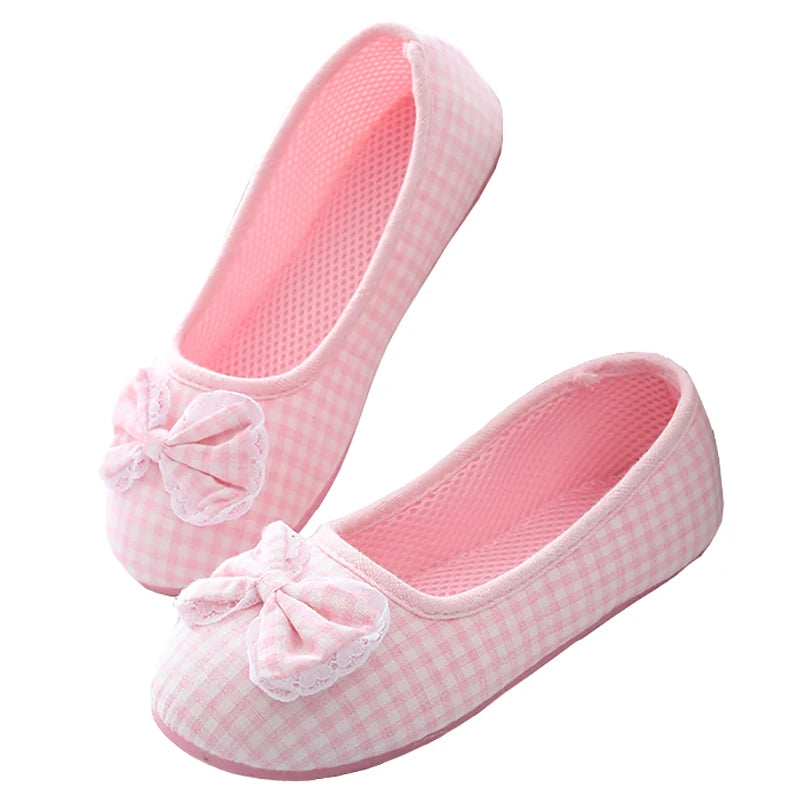 Orthopedische Roze Geruite Pantoffels - Eva