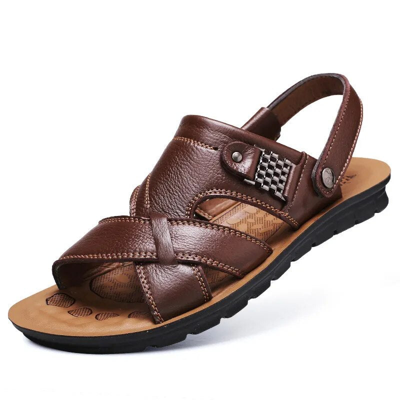 Orthopedische Zwarte Herensandalen - Lucas