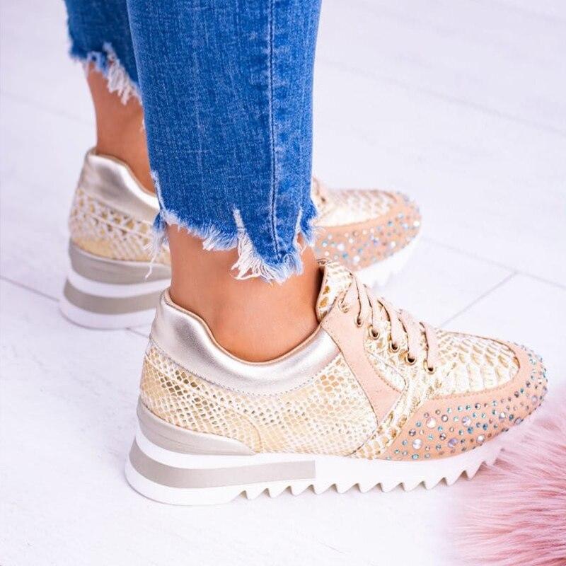 Orthopedische Roze en Gouden Sneakers - Emma