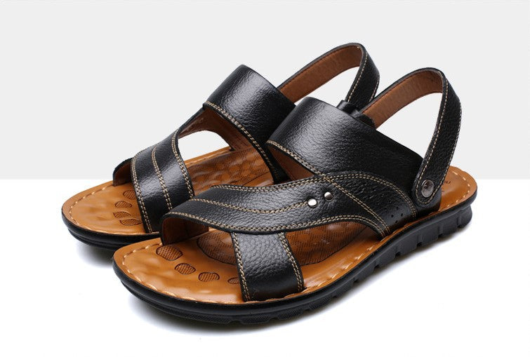 Orthopedische Zwarte Herensandalen - Erik