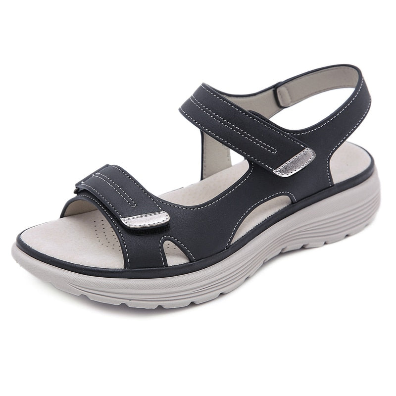 Orthopedische Zwarte Sandalen Comfort - Anna