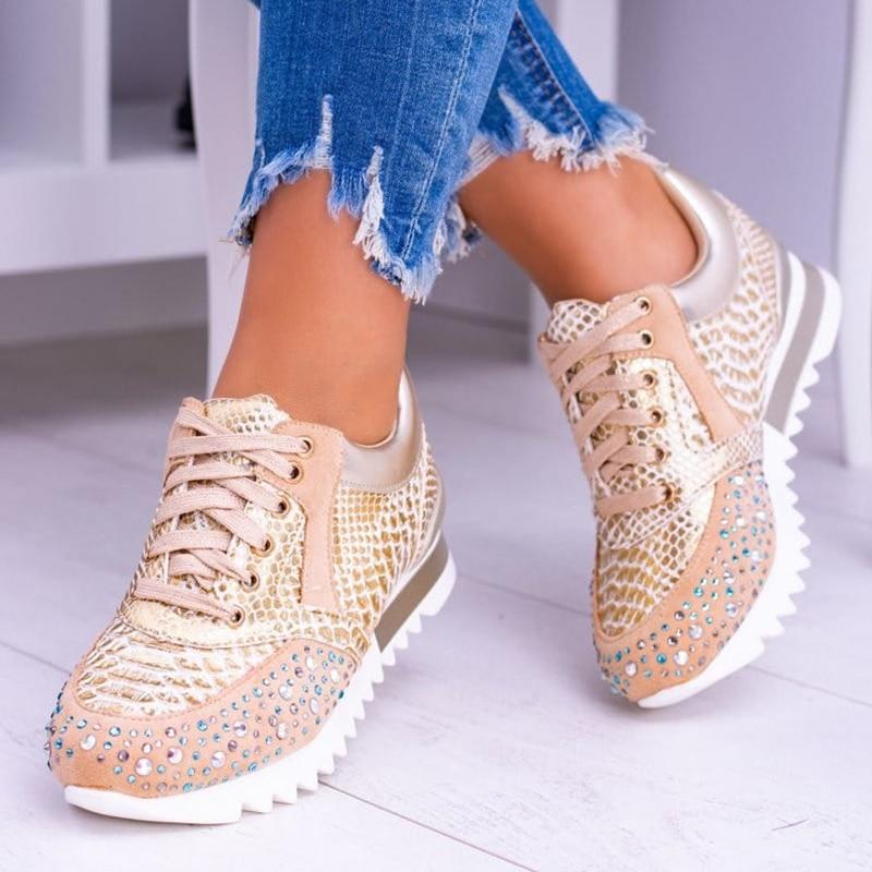 Orthopedische Roze en Gouden Sneakers - Emma