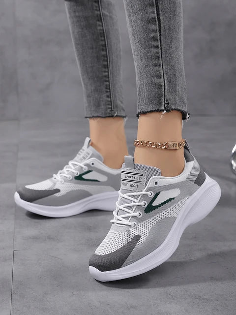 Orthopedische Sneakers Grijs-Groen - Dames Eva