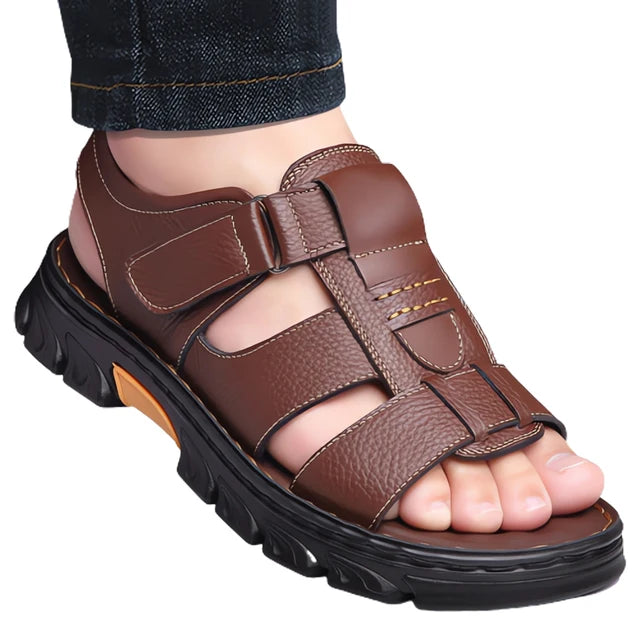 Simon - Orthopedische Zwarte Comfort Sandalen