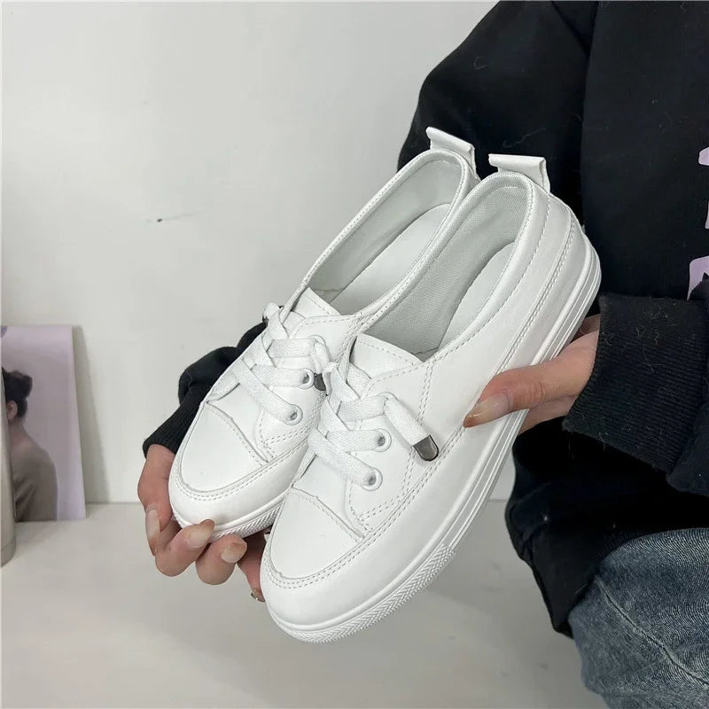 Lara - Orthopedische Grijze Lage Platform Sneakers