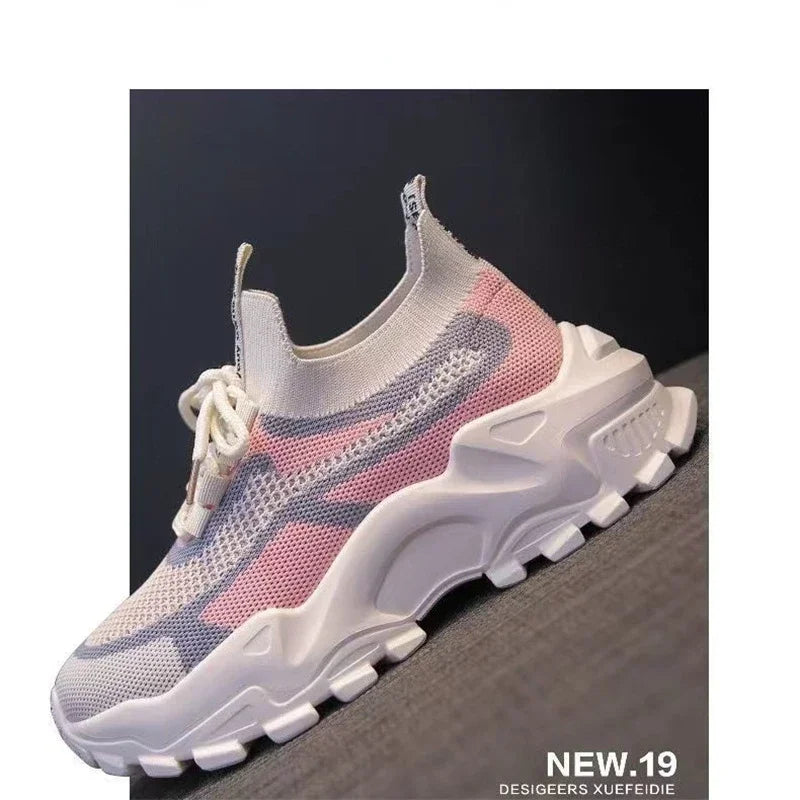 Orthopedic Lichtgewicht Roze Sneakers - Emma