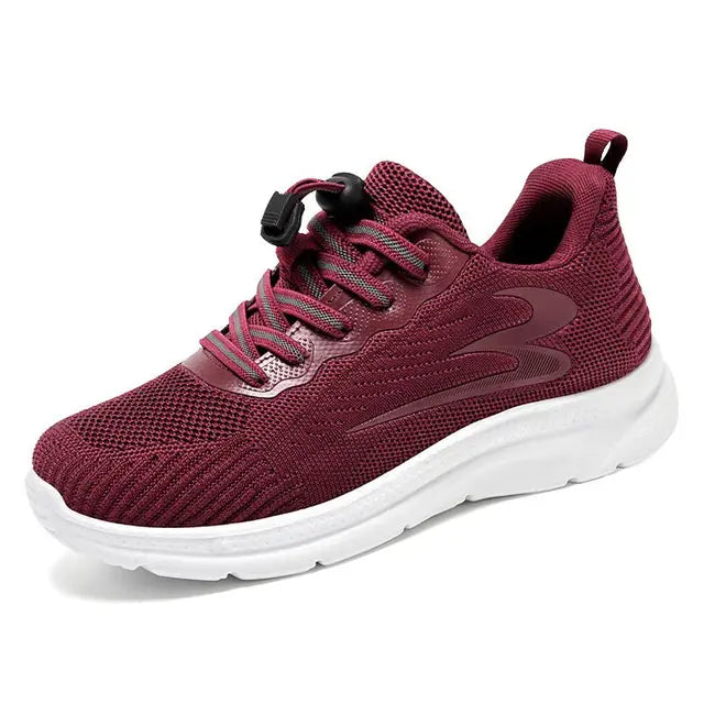 Orthopedische Lichtgewicht Burgundy Sneakers - Sarah