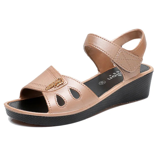 Linda - Orthopedische Zwarte Comfort Sandalen