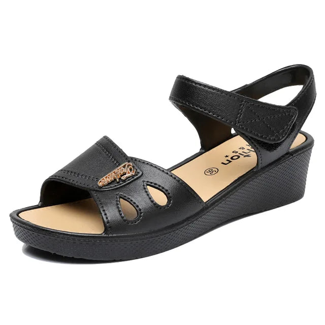 Linda - Orthopedische Zwarte Comfort Sandalen