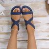 Julia - Orthopedische Blauwe Jeans Sandalen