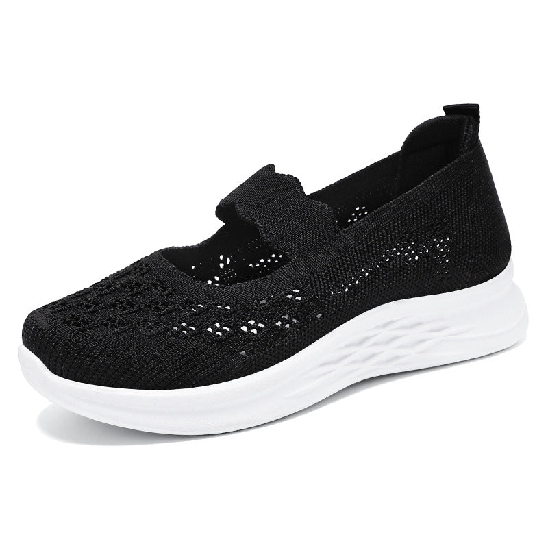 Emma - Orthopedische Zwarte Mesh Sneakers