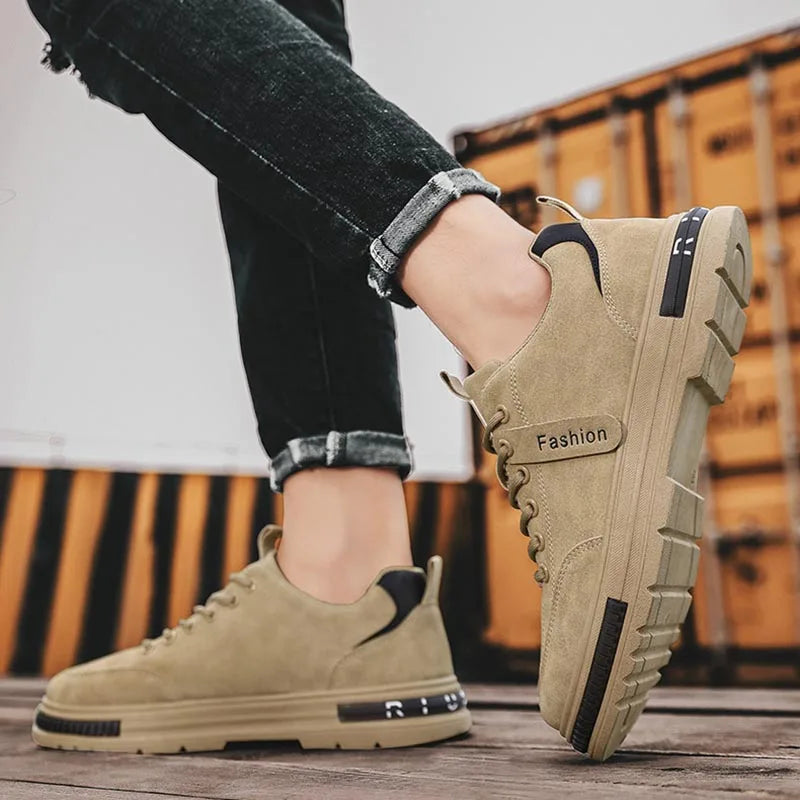 Luuk - Orthopedische Beige Trend Sneakers