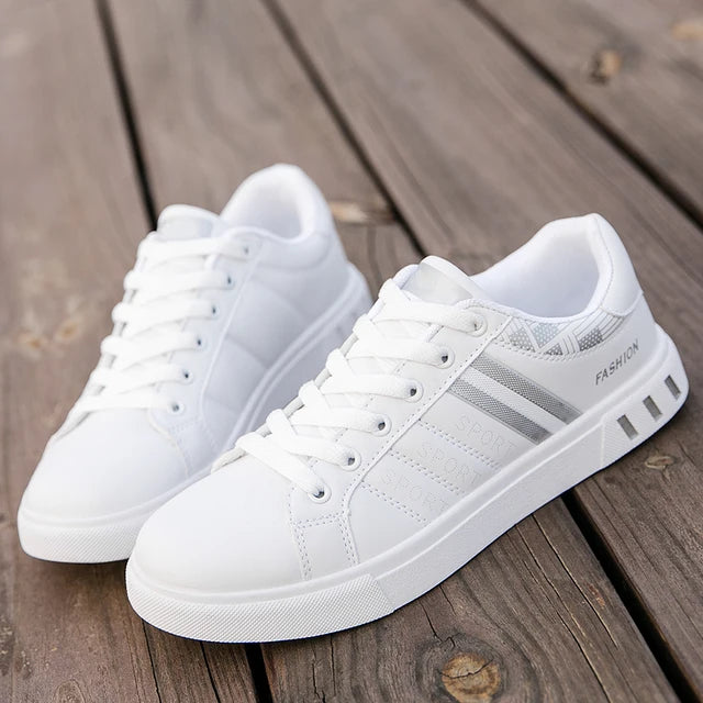 Lars - Orthopedische Witte Casual Sneakers