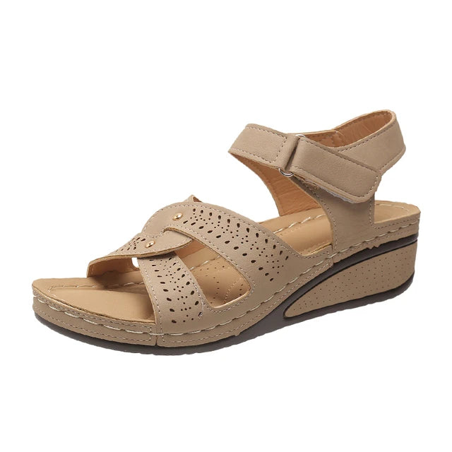 Clara - Orthopedische Beige Sandalen met Zachte Zool