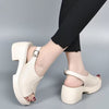 Orthopedische Beige Sleehak Sandalen - Sophie