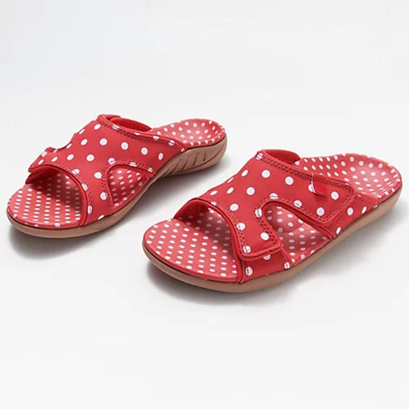 Lotte - Orthopedische Stippen Slippers Wit