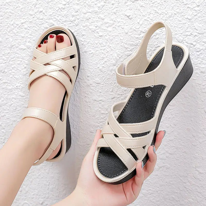 Orthopedische Beige Sandalen Comfort - Sophie