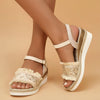 Orthopedische Beige Espadrilles Sandalen - Julia