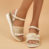 Orthopedische Beige Espadrilles Sandalen - Julia