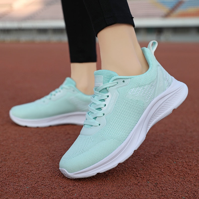 Lara - Orthopedische Luchtige Mint Sneakers