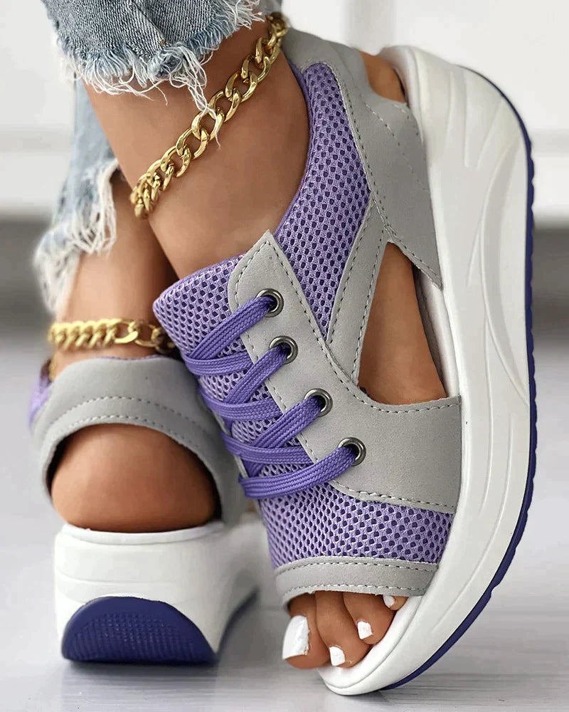 Iris - Orthopedische Sportieve Violette Sneakers