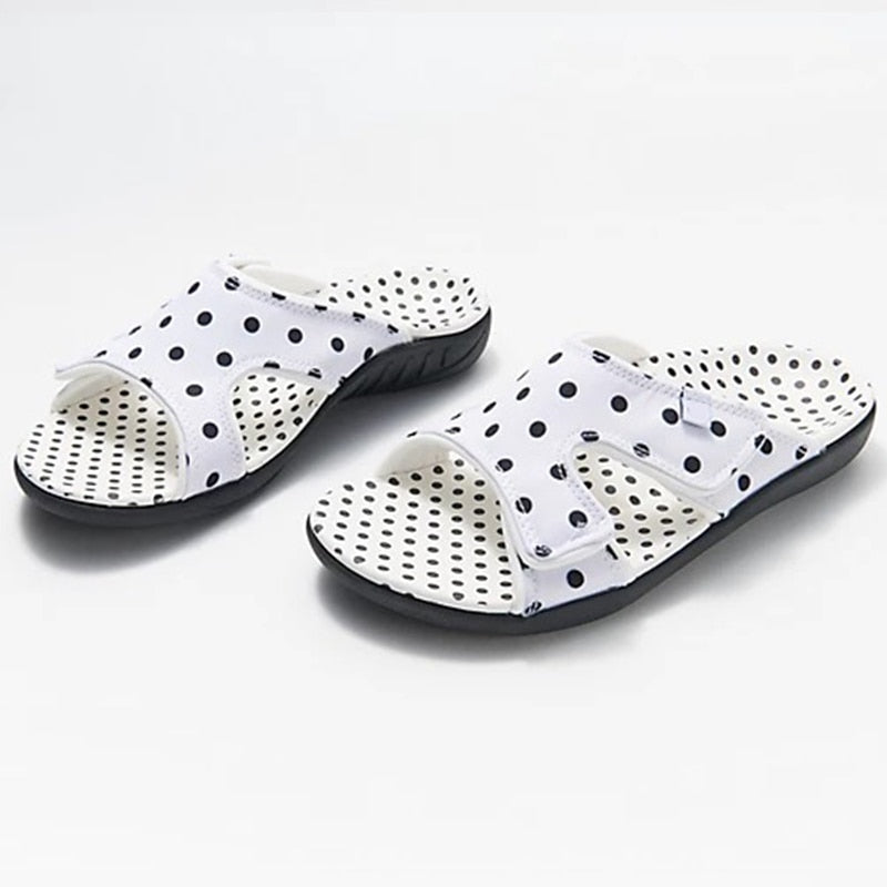 Lotte - Orthopedische Stippen Slippers Wit