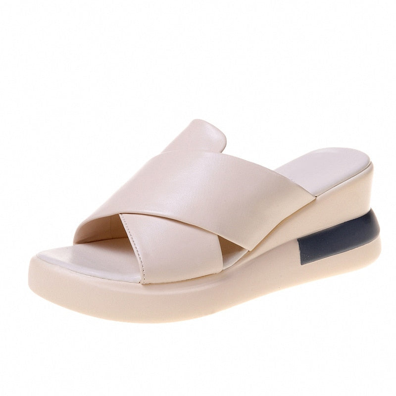 Orthopedische Zwarte Slipper Sandalen - Emma