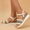 Orthopedische Beige Espadrilles Sandalen - Julia