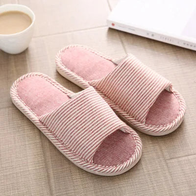 Orthopedische Roze Gestreepte Slippers - Lisa