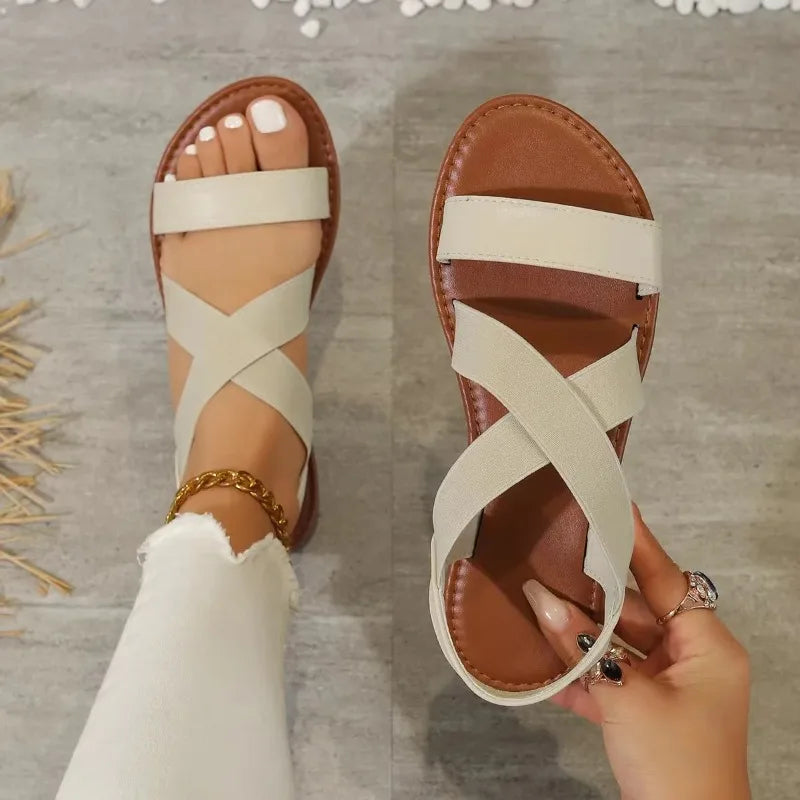 Orthopedische Stijlvolle Beige Sandalen - Clara